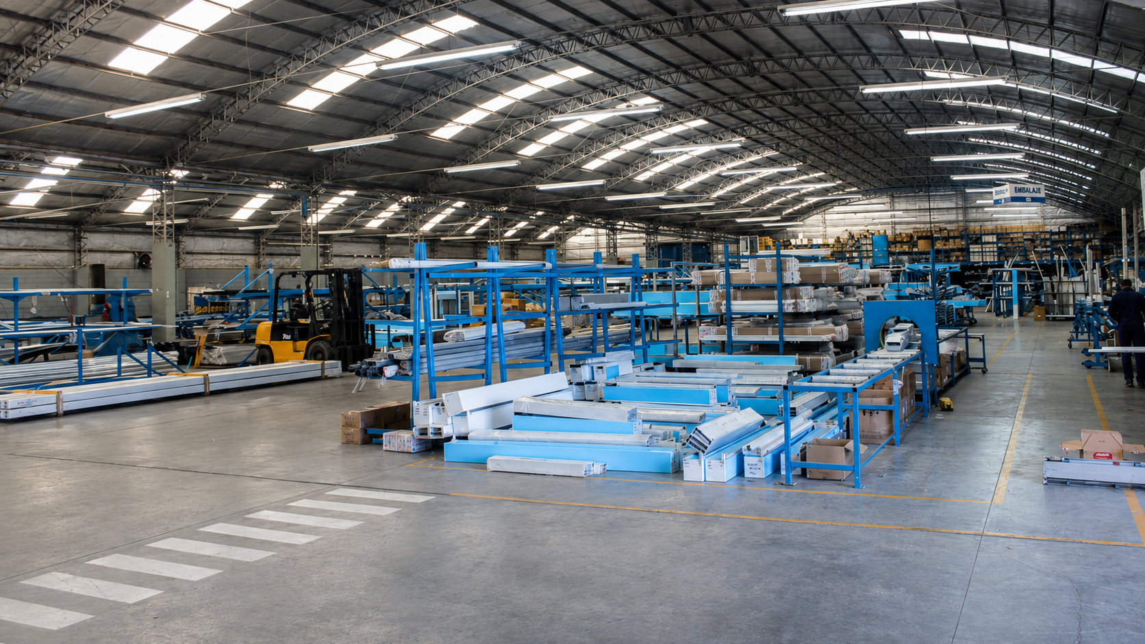 Planta de producción de Roller Star con las líneas de armado de persianas