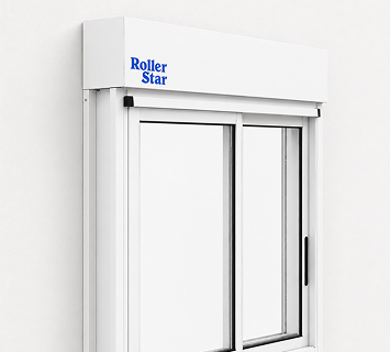 Sistema Termobox de Roller Star: cajón de persiana con corte de puente térmico sobre una ventana corrediza